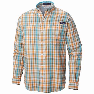 Columbia PFG Super Tamiami™ Långärmad Tröja Herr Orange/Blå (UMGSV1023)